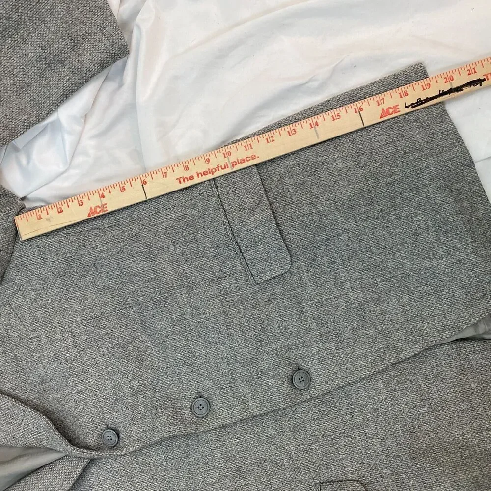 Canali Blazer 52R XXL Gray Check 100% Pure Wool Proposta Made in Italy Jacket